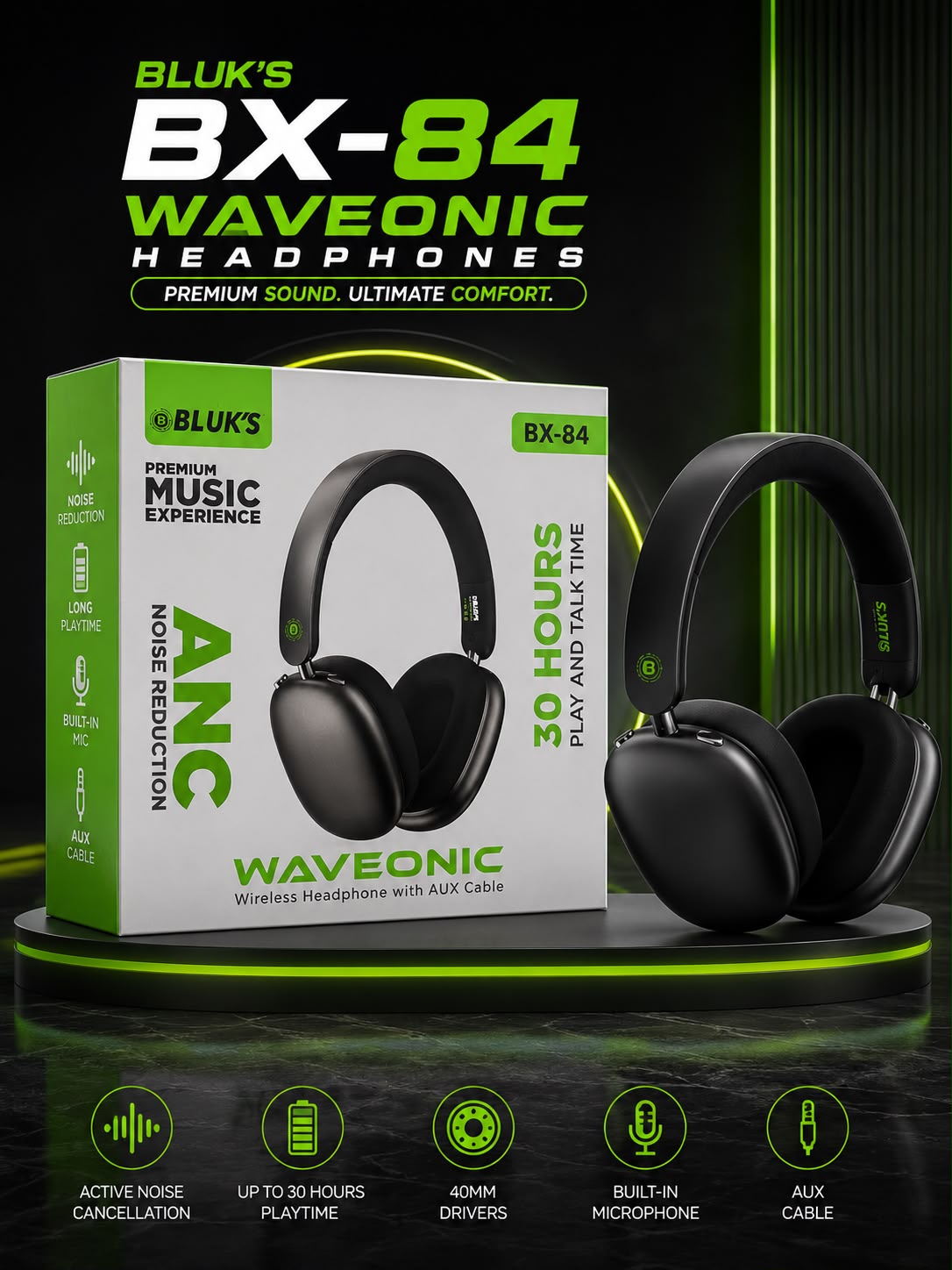 BLUK’s BX-84 HEADPHONES